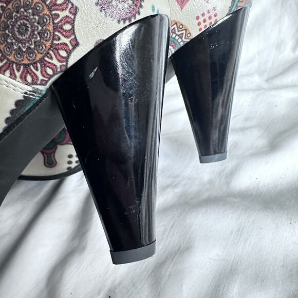 Goby Printed Side-Zip Lace-Up High Heel Booties Women's Boots EUR 39 Multi-Color - Picture 8 of 8